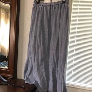 Flax blue tie back skirt